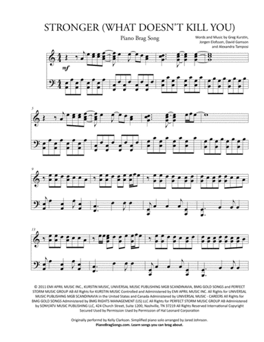 Stronger (What Doesn't Kill You) (arr. Jared Johnson)