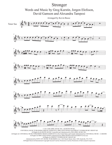 Stronger (What Doesn't Kill You) (arr. Kevin Busse)