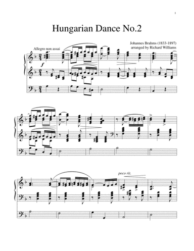 Hungarian Dance No.2 (arr. Richard Williams)
