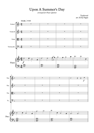 Upon A Summer's Day (arr. E.F.J. Fagan)