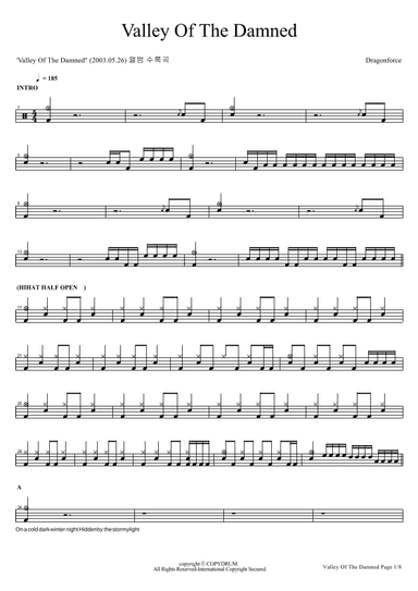 Valley Of The Damned (arr. COPYDRUM)