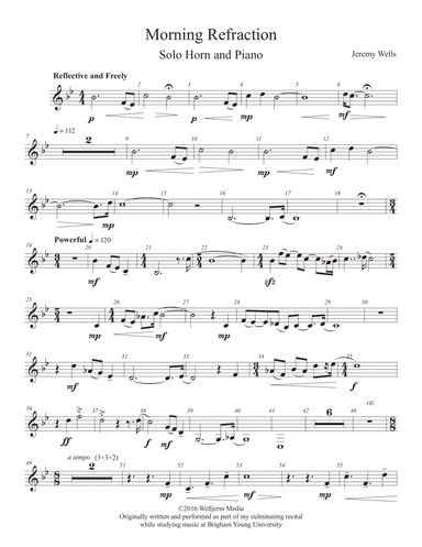 Morning Refraction for Solo Horn