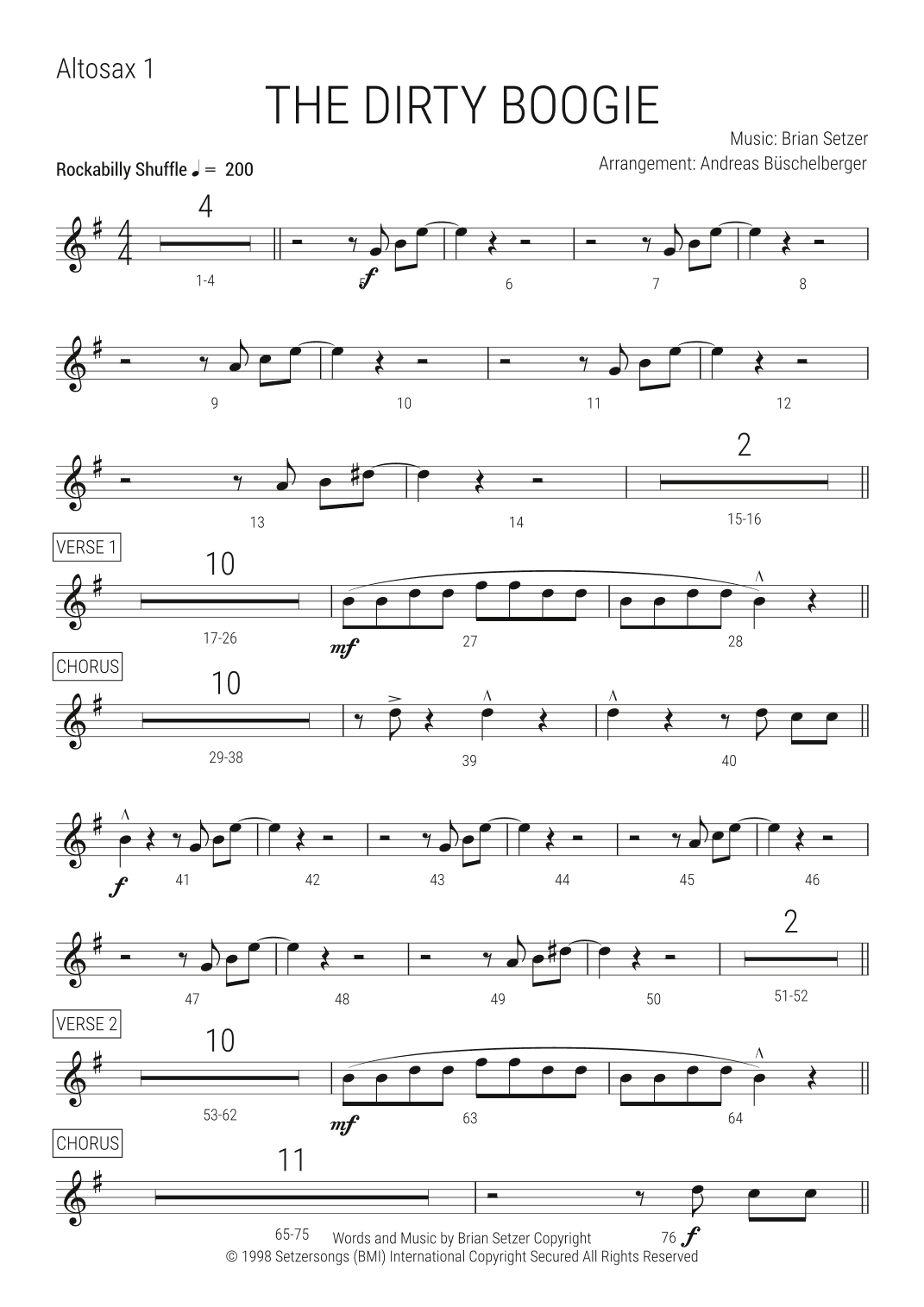 The Dirty Boogie (arr. Andreas Büschelberger)