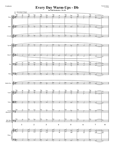 Db - Every Day Warm-Ups for Full Orchestra