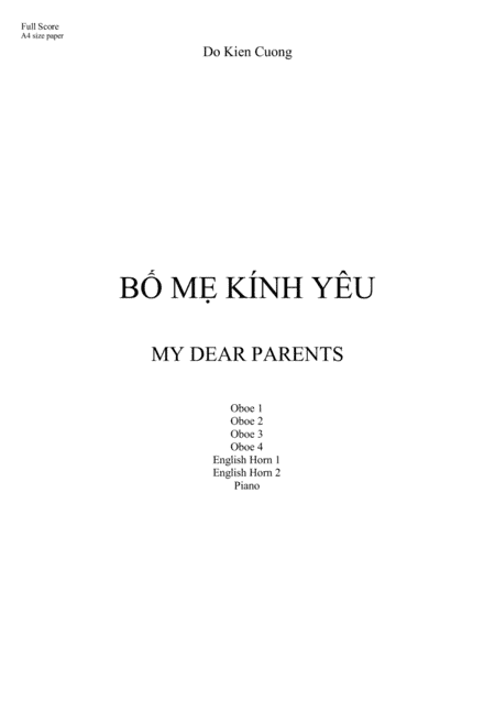 MY DEAR PARENTS