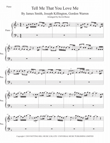 Tell Me That You Love Me (arr. Kevin Busse)