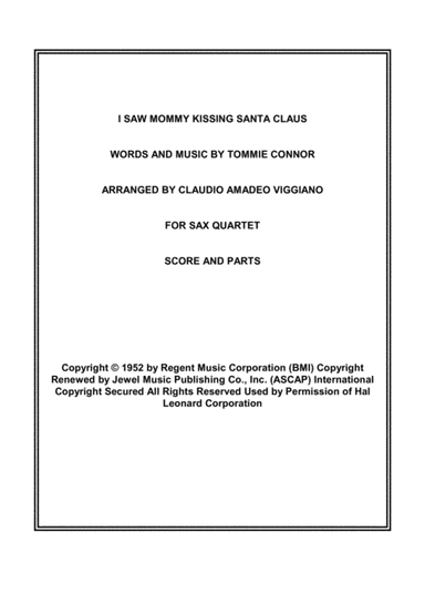 I Saw Mommy Kissing Santa Claus (arr. Claudio Amadeo Viggiano)