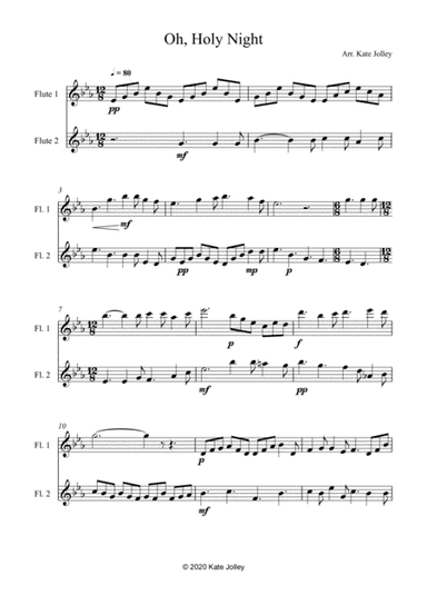 Oh, Holy Night Flute Duet (arr. Kate Jolley)