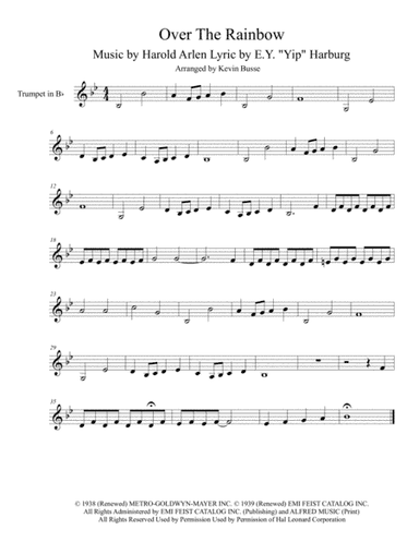 Over The Rainbow (from The Wizard Of Oz) (arr. Kevin Busse)
