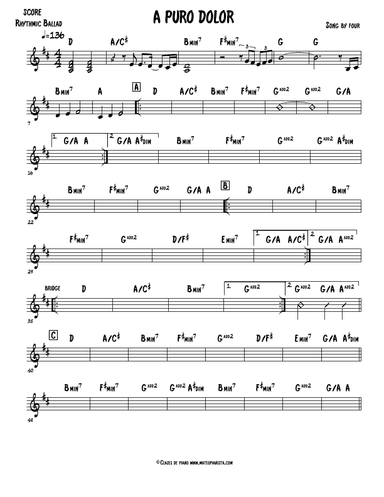 Purest Of Pain (a Puro Dolor) (arr. Mateo Aguilar)