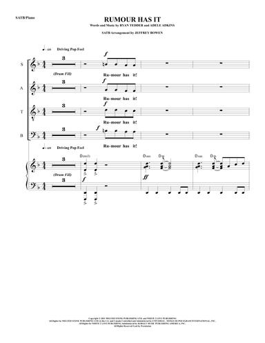 Rumour Has It (arr. Jeffrey Bowen)