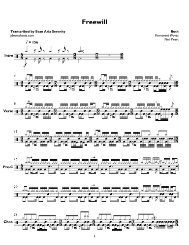 Freewill (arr. Evan Aria Serenity)