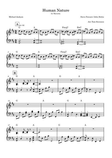 Human Nature (arr. Tom Swennen)