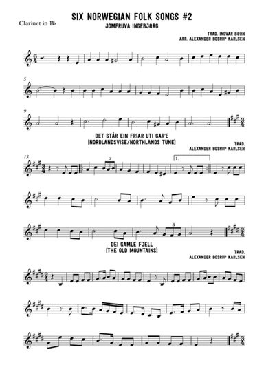 Six norwegian folk songs #2 (arr. Alexander Bosrup Karlsen)