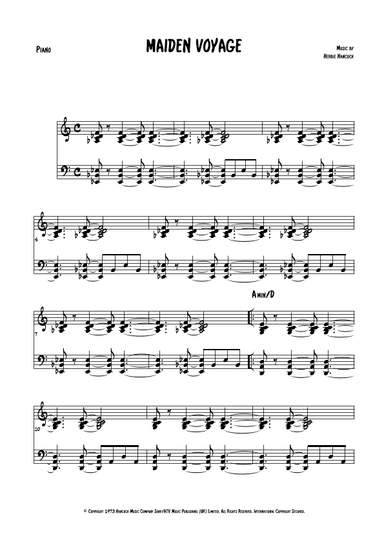 Maiden Voyage (arr. The Sheet Music Library)