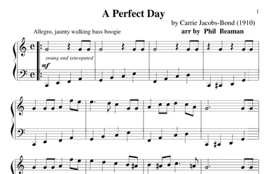 A Perfect Day - piano solo (arr. Phil Beaman)