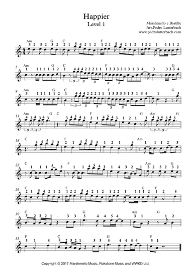 Happier (arr. Pedro Lutterbach)