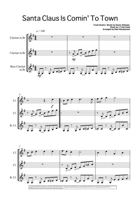 Santa Claus Is Comin' To Town (arr. Ellen Macpherson)
