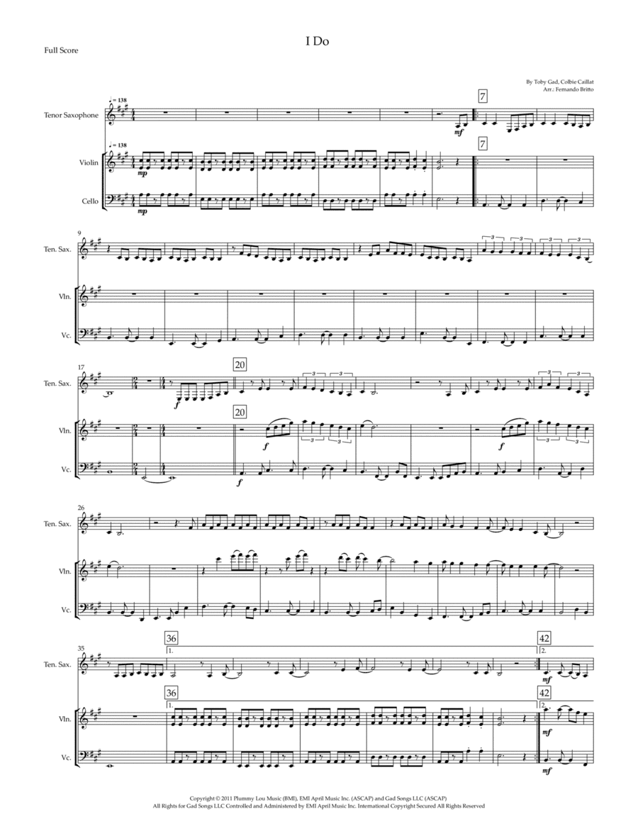 I Do (arr. Fernando Britto)