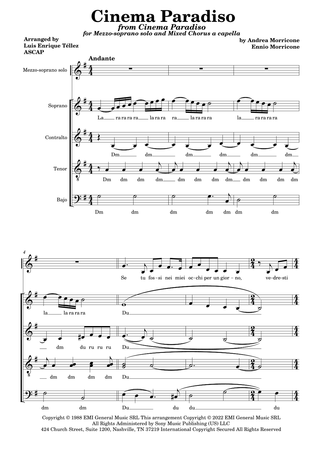 Cinema Paradiso (arr. Luis Enrique Téllez)