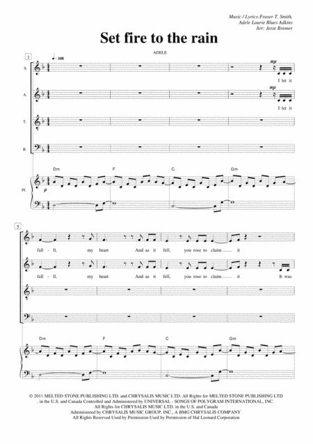 Set Fire To The Rain (arr. Jetse Bremer)