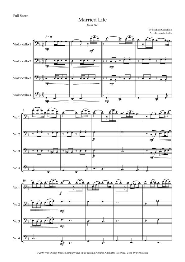 Married Life (arr. Fernando Britto)