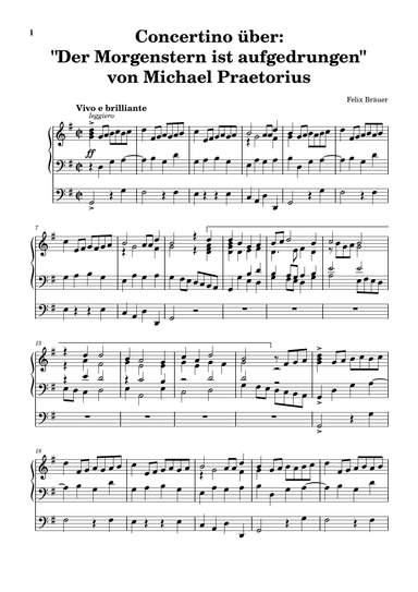 Concertino über "Der Morgenstern ist aufgedrungen" von Michael Praetorius