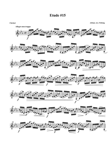 Clarinet Etude #15, Arr. Marten King (arr. Marten King)