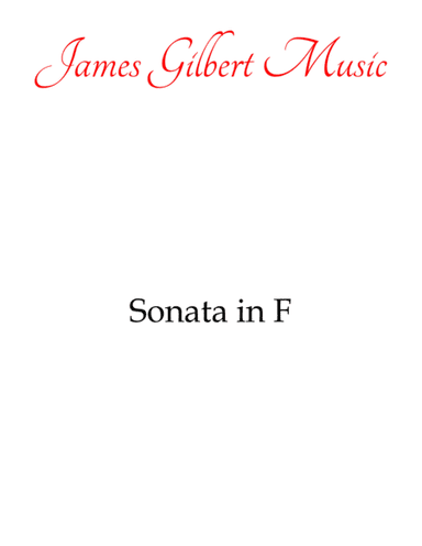 Sonata in F Major (K. 332) (arr. James Gilbert Music)