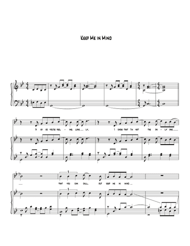 Keep Me In Mind (arr. Biegler)