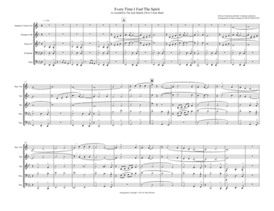 Every Time I Feel The Spirit   (brass quintet) (arr. Dean Mounts)
