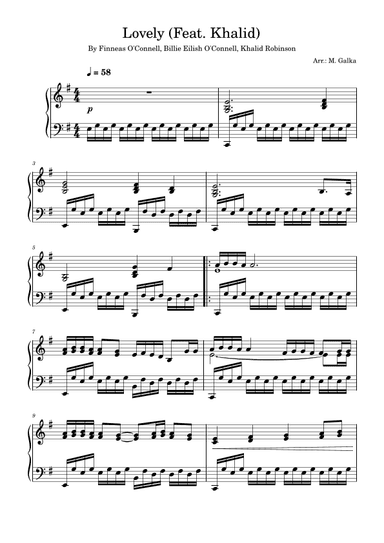 Lovely (arr. M. Galka)