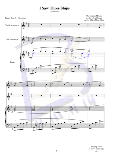 I Saw Three Ships (arr. Ifen Chuang, Chien-Ming Chen)
