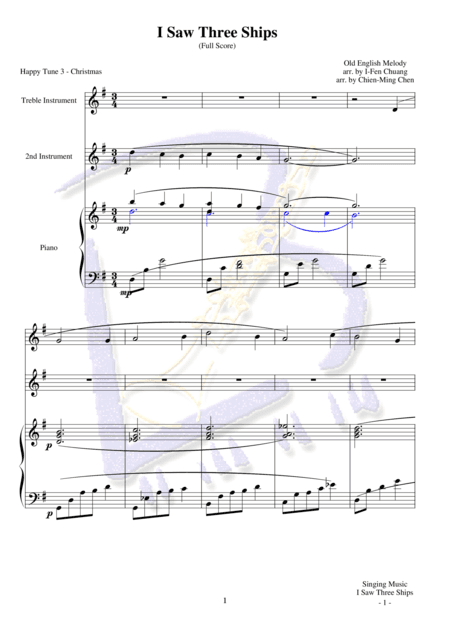 I Saw Three Ships (arr. Ifen Chuang, Chien-Ming Chen)