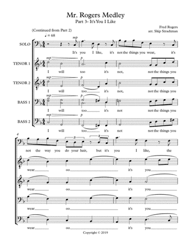 It's You I Like  from MISTER ROGERS' NEIGHBORHOOD (arr. Skip Stradtman)