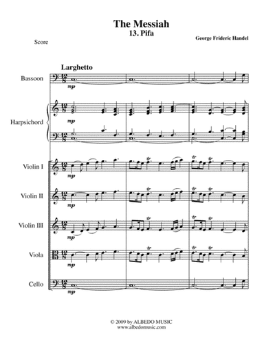 Pifa from The Messiah for Chamber Orchestra (arr. Doug Clyde)