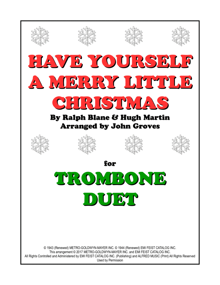 Have Yourself A Merry Little Christmas (arr. John Groves)