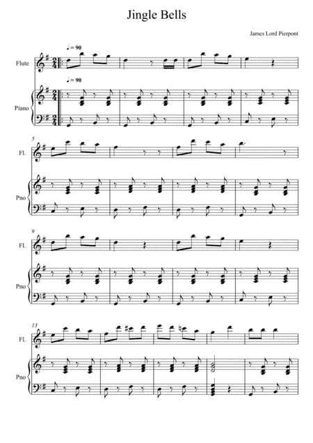 James Lord Pierpont - Jingle Bells (Flute Solo) (arr. André Laitano)