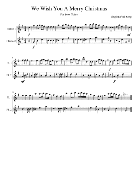 We Wish You A Merry Christmas  Flute Duet (arr. Ludovica Lanaro)
