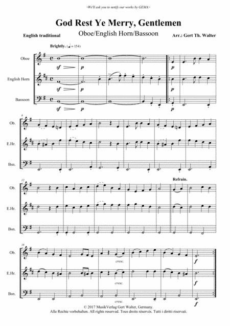 God Rest Ye Merry, Gentlemen (arr. Gert Th. Walter)