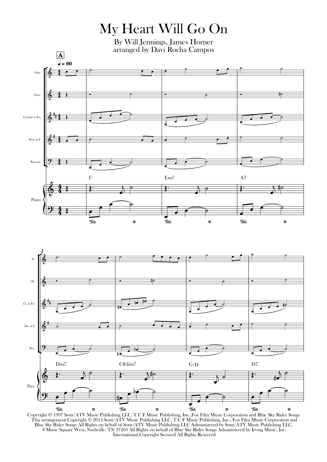 My Heart Will Go On (love Theme From 'titanic') (arr. Davi Rocha Campos)