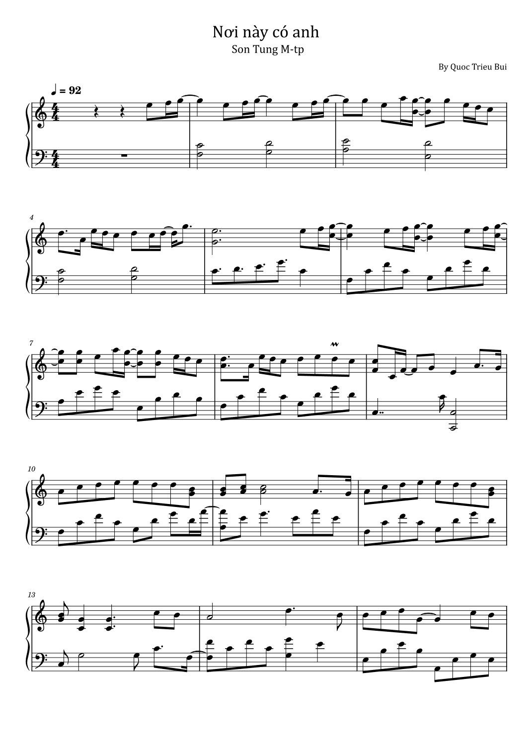 Noi Nay Co Anh (arr. poon)