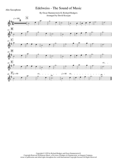 Edelweiss (arr. David Kocijan)