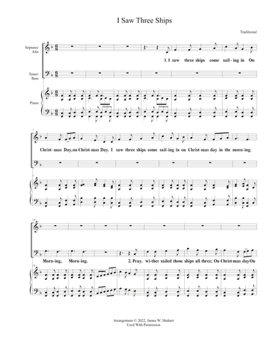 I Saw Three Ships (arr. Jim Shubert)