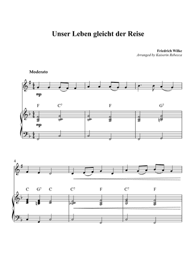 Unser Leben gleicht der Reise (arr. Kaiserin Rebecca)