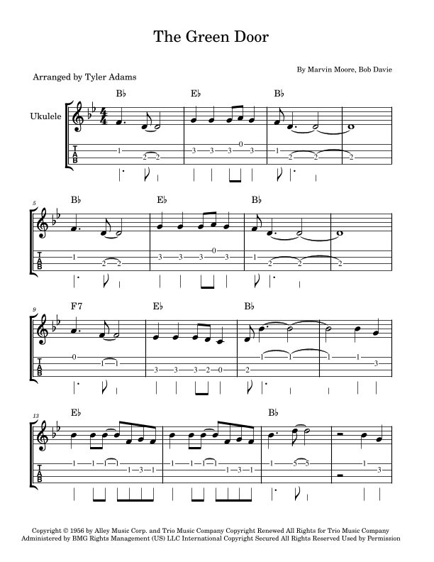 The Green Door (arr. Tyler Adams)