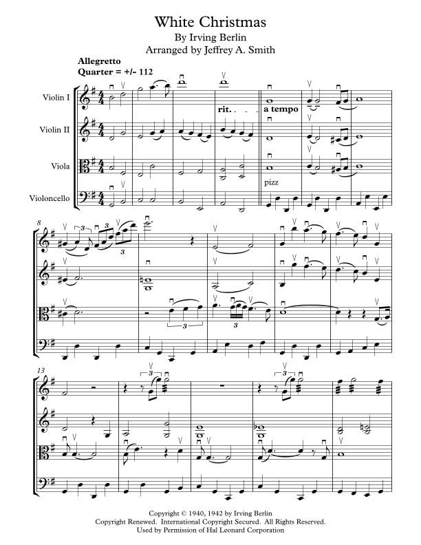 White Christmas (arr. Jeffrey A. Smith)