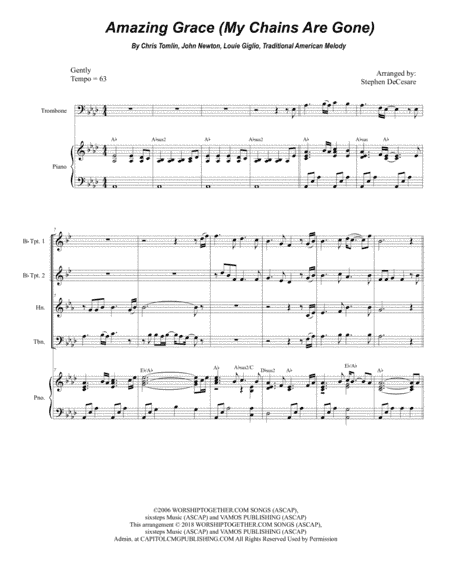 Amazing Grace (my Chains Are Gone) (arr. Stephen DeCesare)