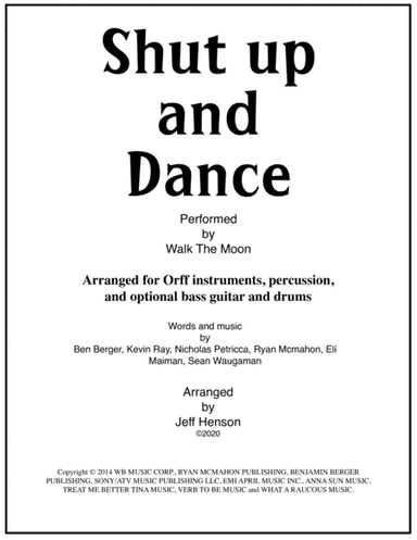 Shut Up And Dance (arr. Jeff Henson)