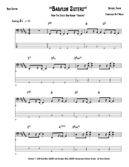 Babylon Sisters (arr. Accubass)